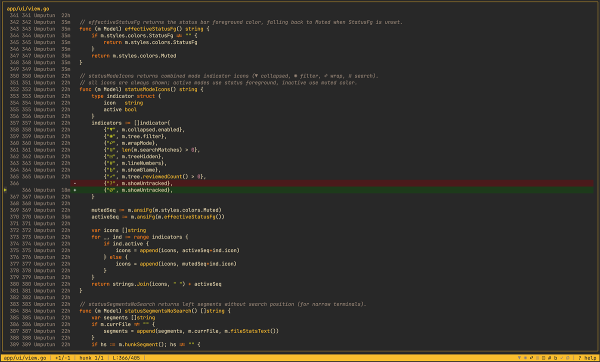 revdiff TUI — code review with annotations